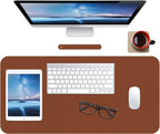 Boutilon Leather Desk Pad Protector, Non-Slip Mouse Pad, Laptop Desk Pad - Image 9