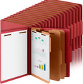 Skyygemm 36 Pcs Classification Folders Letter Size, 3 Divider Pressboard File