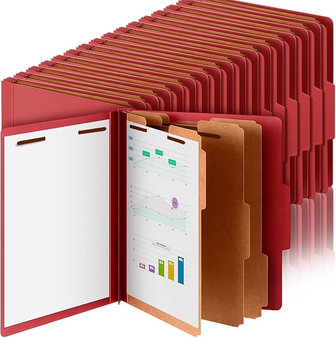 Skyygemm 36 Pcs Classification Folders Letter Size, 3 Divider Pressboard File by Skyygemm