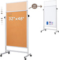 Double Sided Cork Board White Board, 32 x 48 inches Large Cork Board by Commitedtocreatingpersonalizedproducts