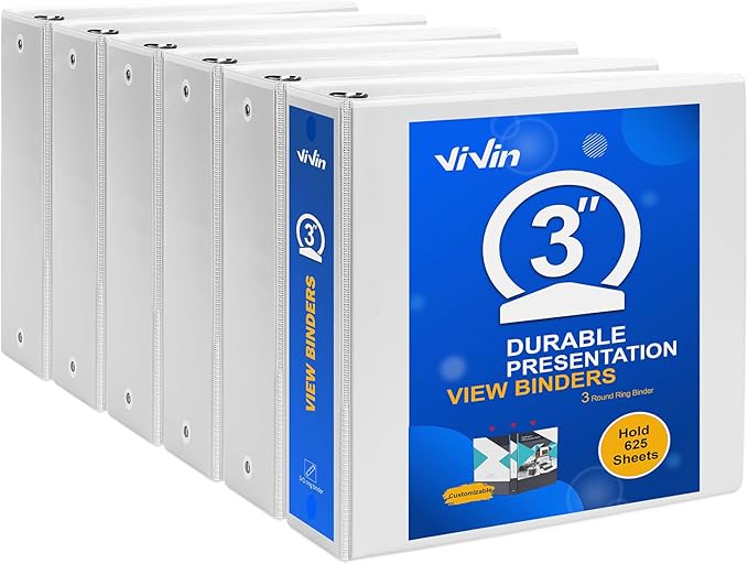 ViVin 3 Ring Binder 3 inch by ViVin