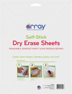 Pacon Array GoWrite! Self-Adhesive Dry Erase Sheets, 8.5" x 11", White, 5/Pack, 1 Pack