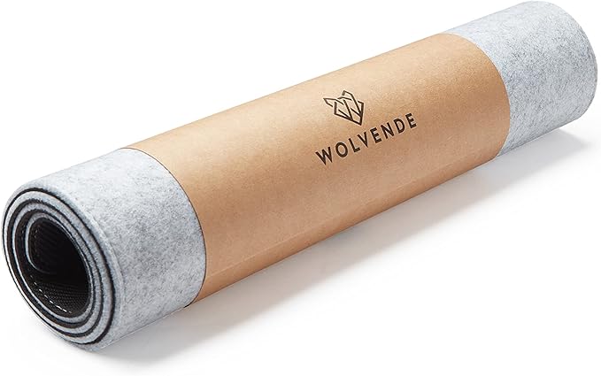 Wolvende Premium Felt Desk Mat | Medium 12" x 36" | Multifunctional Desk Pad by Wolvende