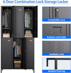 SUPEER 6 Doors Metal Locker for Employees - Image 4