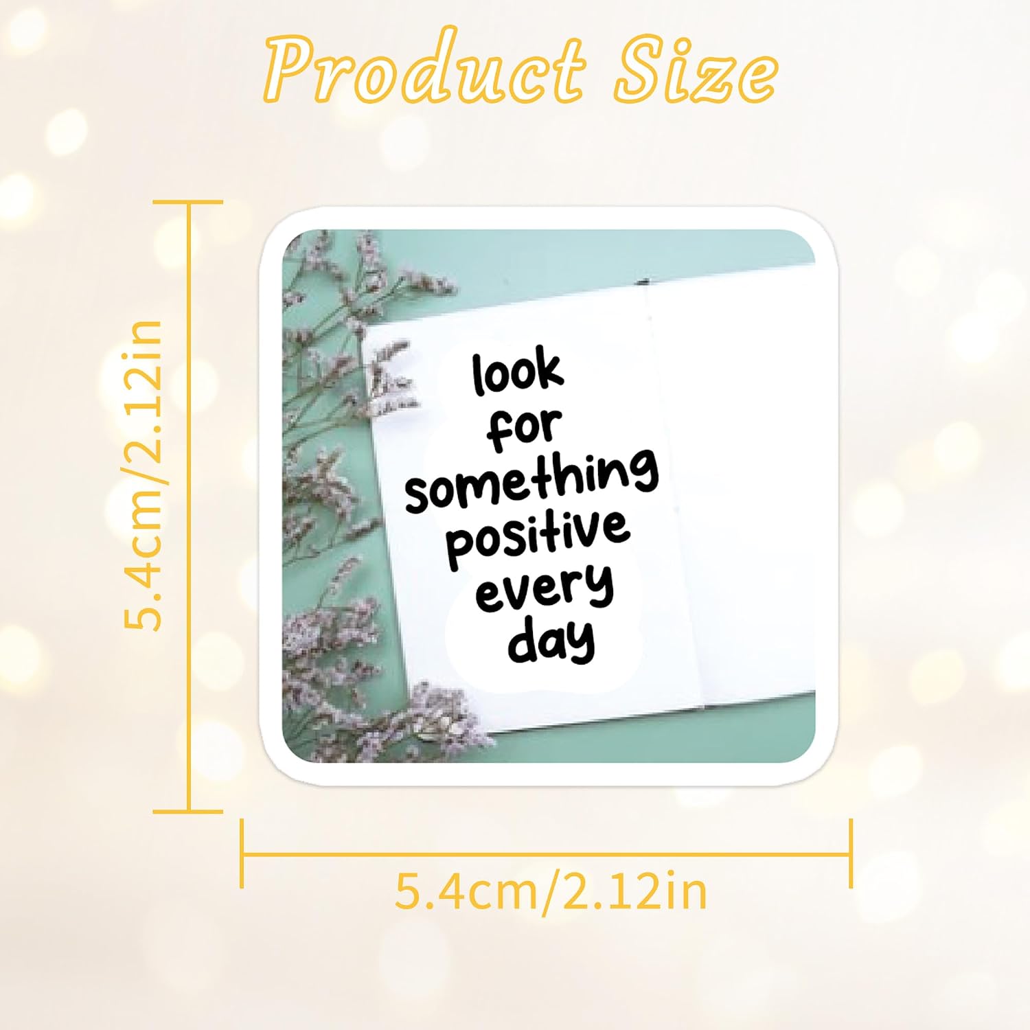 50PCS Aesthetic Motivational Stickers, Inspirational Self Growth Stickers for Women, Vinyl Decals for Planners Journals Vision Board Supplies Water Bottle Laptop
