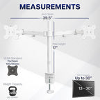 VIVO Dual Ultrawide Monitor Desk Mount, Heavy Duty Fully Adjustable Steel Stand - Image 4