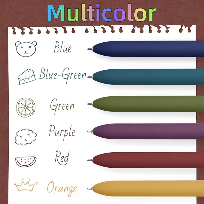 UIXJODO Colorful Pens, 0.5mm Colored Ink Gel Pen - Image 2