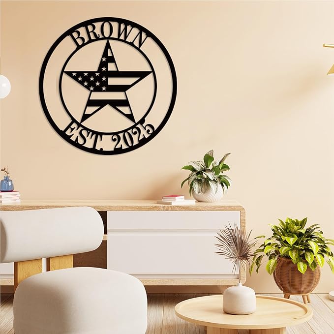 Personalized Texas Star Family Name Sign, Metal Star, Texas Home Decor - Image 5