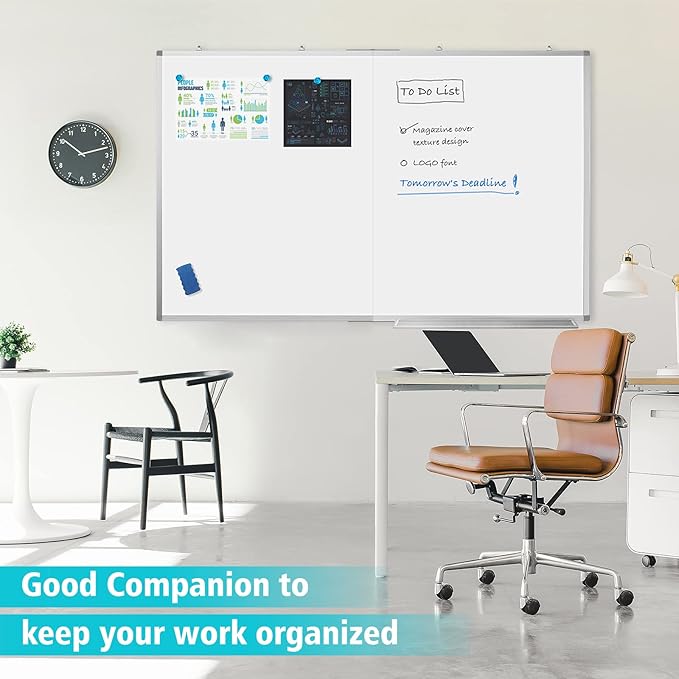 White Board Dry Erase 60x40, Large Magnetic Whiteboard Maxtek Dry Erase Boards - Image 4