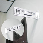 ALPHA DOG SIGNS Corridor Projecting Hallway Bathroom Sign, Left Arrow, - Image 4