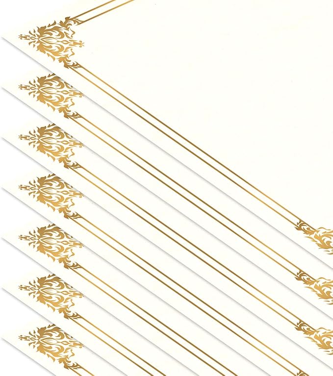 Empire Gold & White Parchment Certificate Papers - Image 4