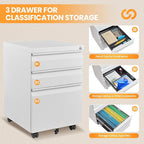 AFAIF 3 Drawer Mobile File Cabinet - Image 7