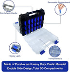 Tools Organizer Box Small Parts Storage Box 50-Compartment Double Side Hardware - Image 2