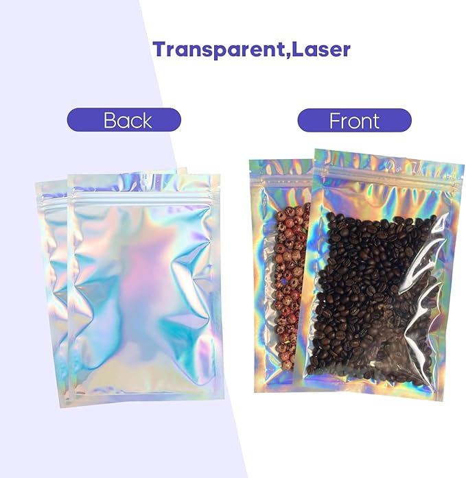 6x9 inch Holographic Bags with Party Favor Mylar Bags Coffee Storage - Image 4