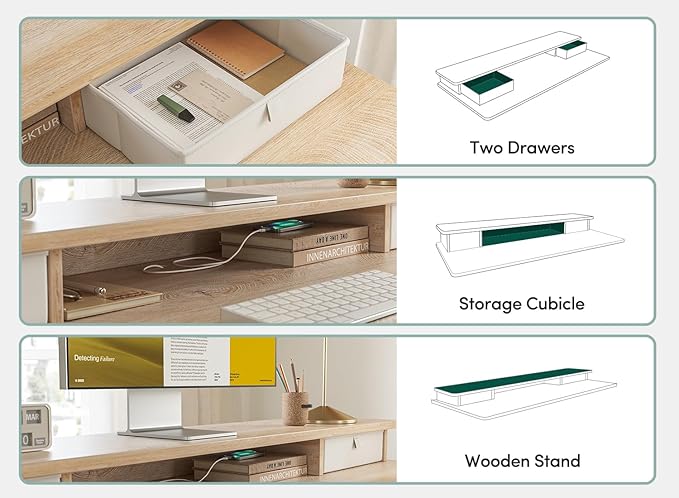 FEZIBO 63 x 28 Inch Deeper Height Adjustable Electric Standing Desk - Image 4