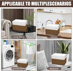 Bagnizer Large 22 Quart Linen Fabric Foldable Storage Bin Cube Organizer Basket - Image 7