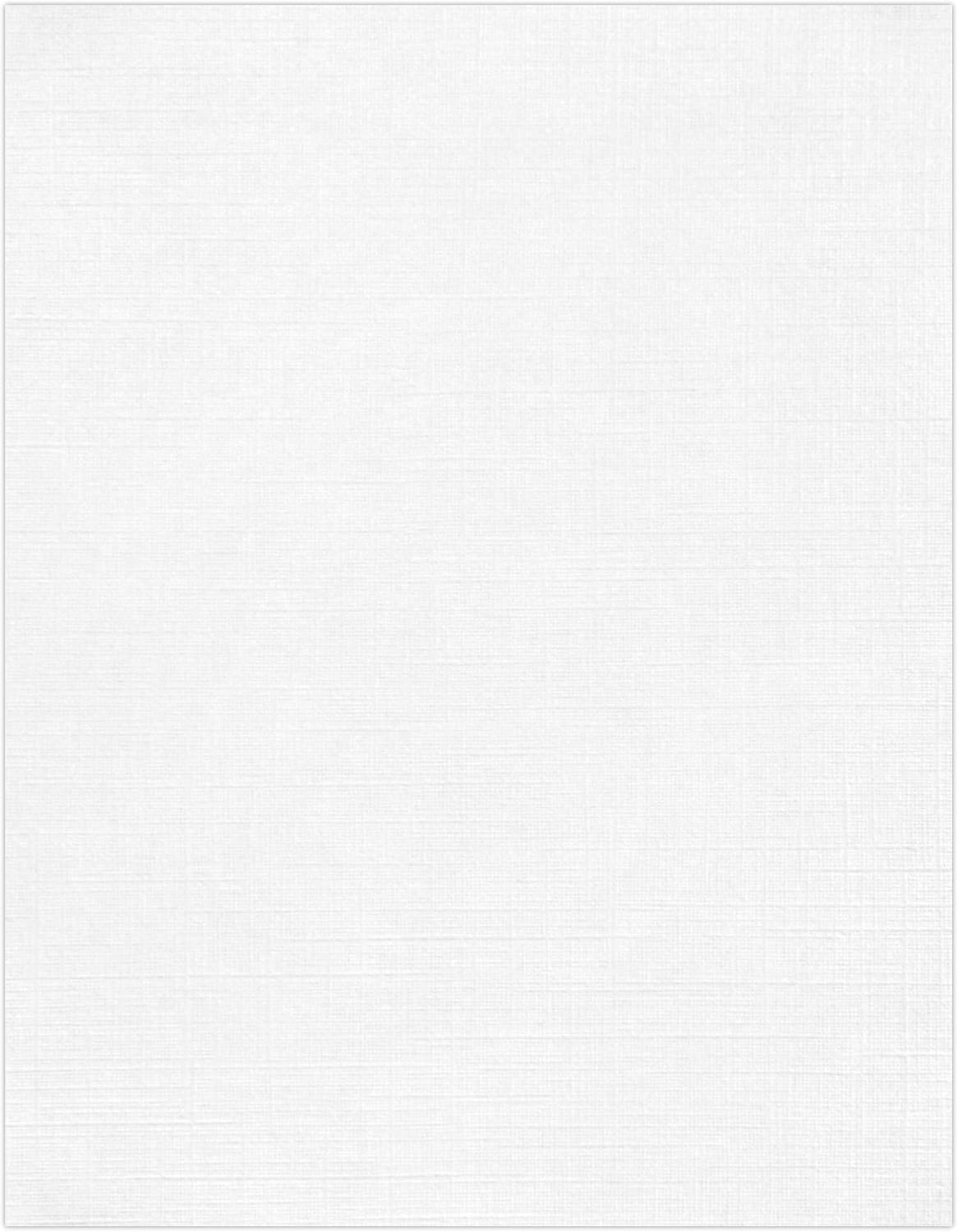 LUXPaper 8.5" x 11" Classic Linen Paper | Letter Size | Avon Brilliant White |