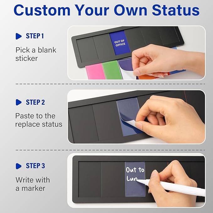 Office Door Signs with 6 Printed Status Options – Do Not Disturb, Out of Office - Image 2