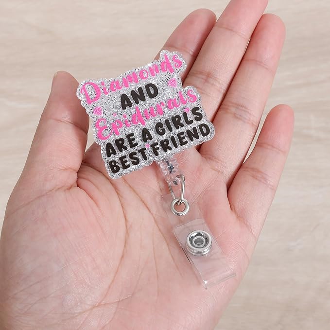 Funny Doctor Nurse Badge Reel | Retractable ID Card Labor and Delivery Badge - Image 2