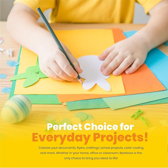Yellow Colored Cardstock Thick Paper 50 Sheets, 8.5" x 11" Heavyweight 92lb - Image 5