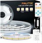 PAUTIX COB LED Strip Light 32.8ft, LED Lights UL-Listed Daylight White 6000K