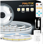 PAUTIX COB LED Strip Light 32.8ft, LED Lights UL-Listed Daylight White 6000K by PAUTIX