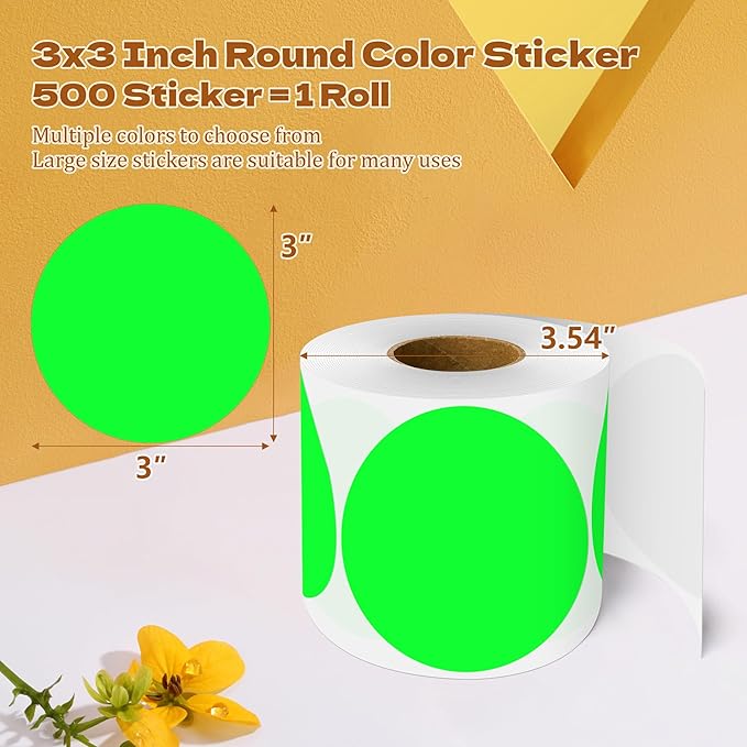 3 Inch Round Color Coding Labels - Image 2