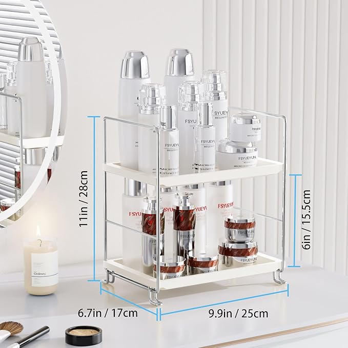 FSyueyun 2-Tier Bathroom Countertop Organizer, Tool-Less Installation Premium - Image 2