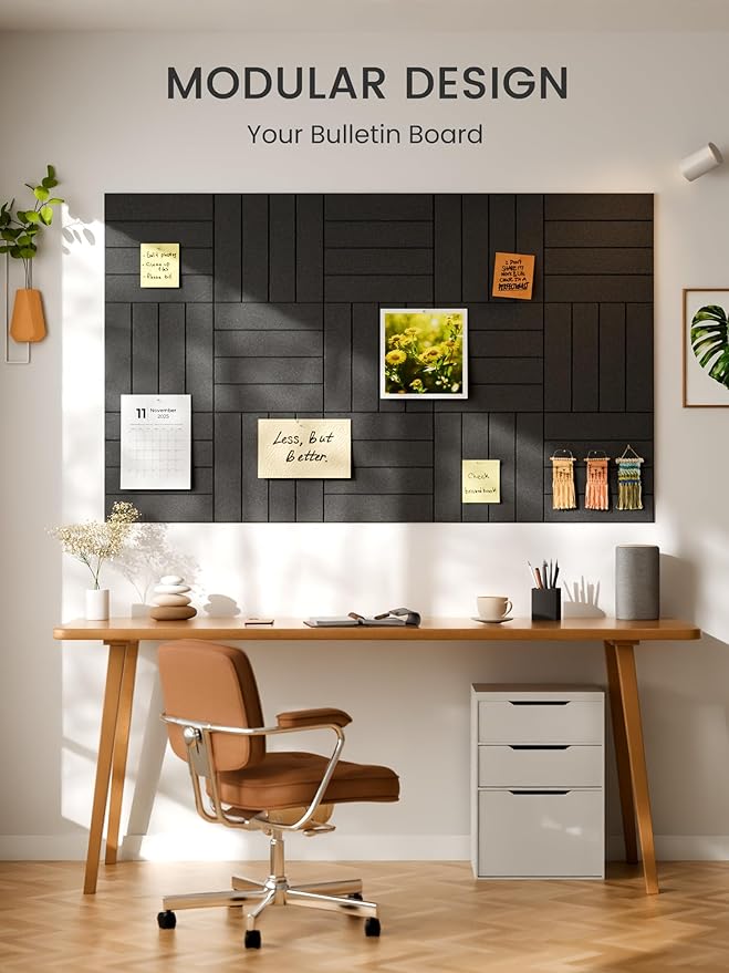 Bumusty Large Cork Board Alternative-47 x35 Felt Bulletin Board Tiles, - Image 2