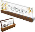 Artblox Personalized Office Desk Name Plate and Business Card Holder | Clear by Artblox