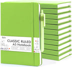 feela 12 Pack Notebooks Journals Bulk, Hardcover Notebook Classic Ruled Lined by feela
