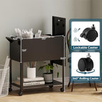 MIIIKO Mobile File Cart with Lock, Rolling File Cabinet Hanging Letter/Legal - Image 6