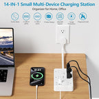 Surge Protector Power Strip 1 FT Flat Extension Cord ，10 AC Outlets & 4 USB - Image 3