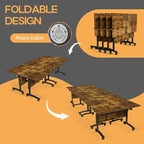 Folding Conference Table 4ft 5ft, Foldable Office Meeting Desk - Image 3