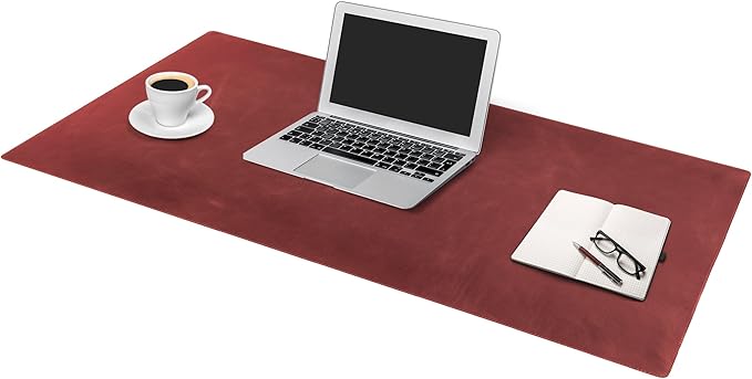 Node Leather Calfskin Leather Desk Pad – Executive Office Desk Mat - Image 7