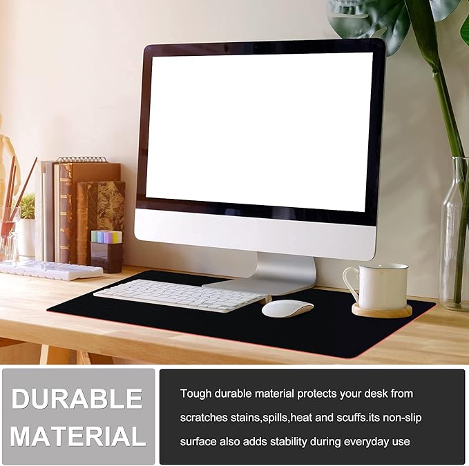 KINGFOM Desk Pad Office Desktop Protecter, PU Leather Desk Mat Blotters - Image 7