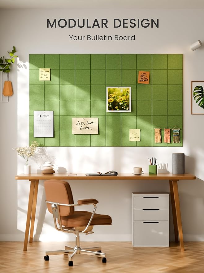Bumusty Large Cork Board Alternative-47 x35 Felt Bulletin Board Tiles, - Image 6