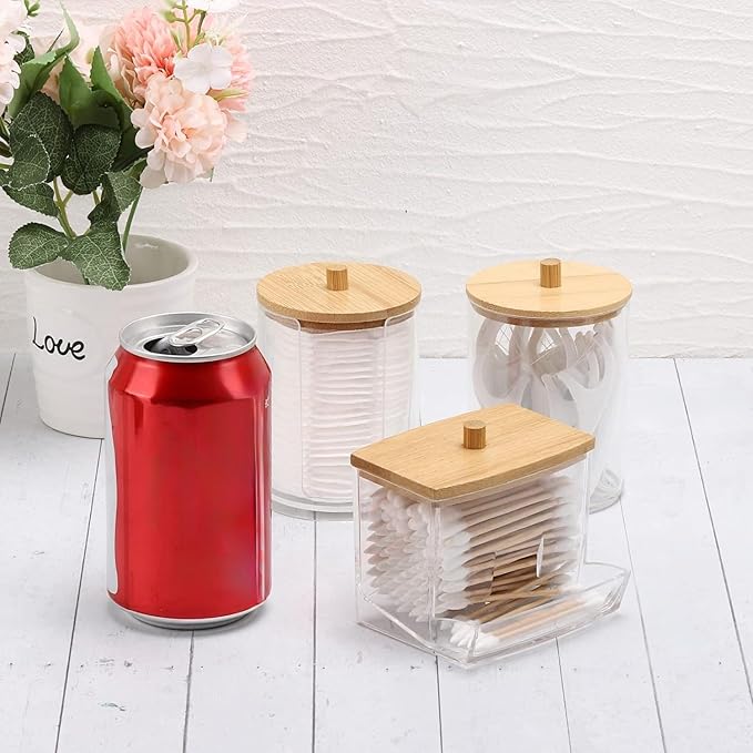 Tbestmax Bathroom Organizer Accessories Set-10 OZ Qtips Holder Storage - Image 6