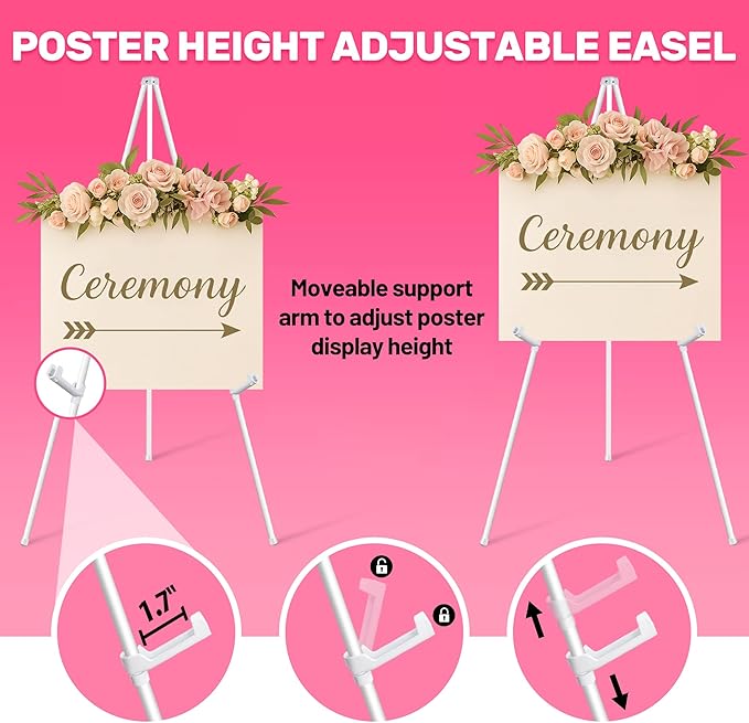 VAIIGO 3 Pack White Easel Stand - Image 4