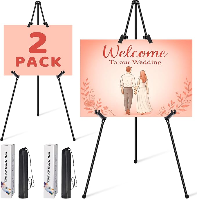 VAIIGO 2Pack Black Easel Stand for Sign & Poster by VAIIGO