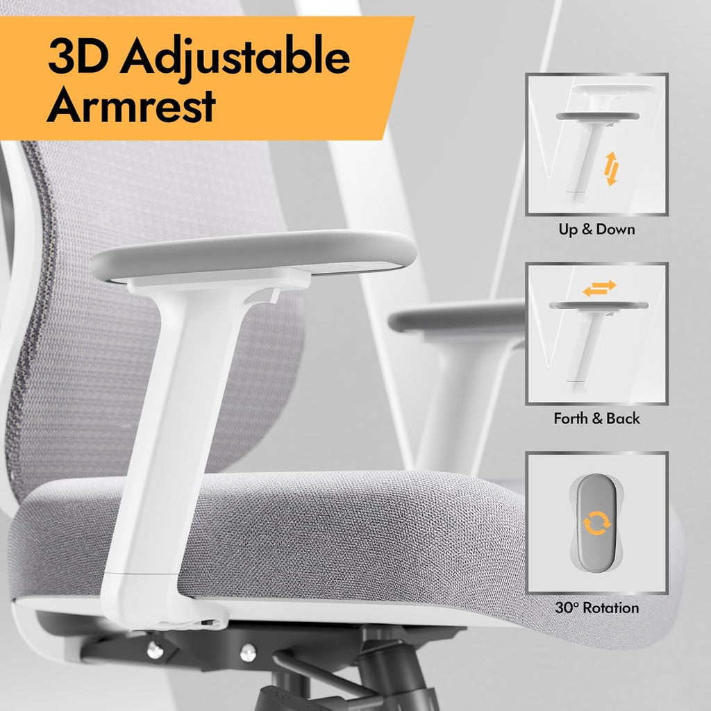 holludle ergonomic mesh office chair, v back desk on a desk or shelf