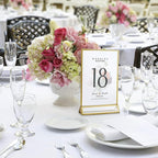 Smarpau 4x6 Gold Acrylic Sign Holder Table Number Holders 8 Pack Vertical - Image 6