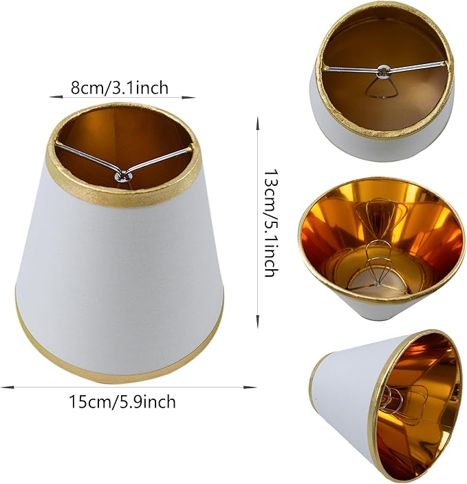 TAaMTYH small lamp shade chandelier shades set of 6，Fabric Lampshade - Image 3