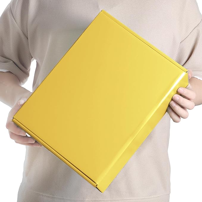 PHAREGE 12x9x4 inch Gift Shipping Boxes Bulk 20 Pack Yellow, Tab Lock Tuck Top - Image 5