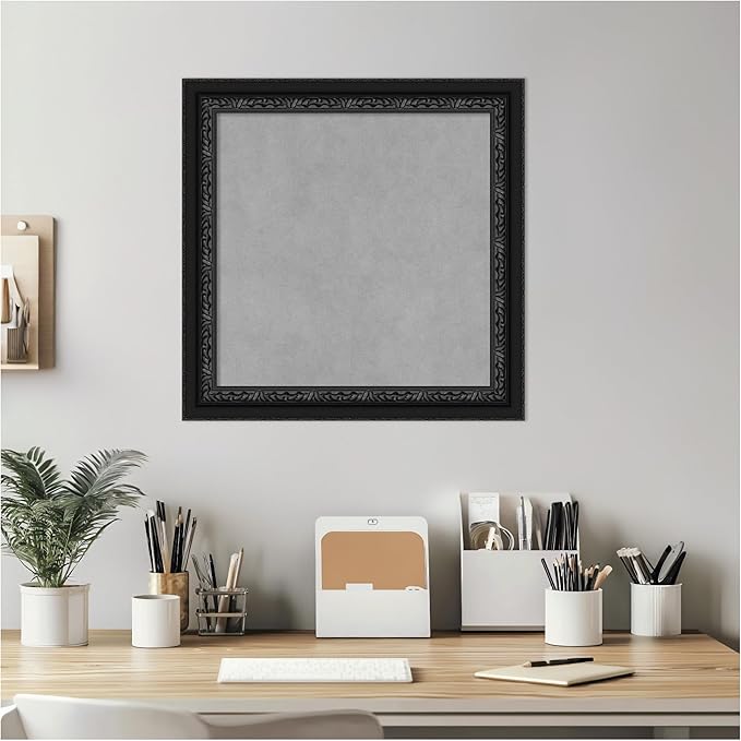 Amanti Art Black Framed Magnetic Board 20x20 Small Vision Board - Image 5