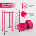 HAPPYGRILL 15-Drawer Rolling Cart, Storage Carts - Image 5