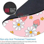 IMAYONDIA Round Pink Mouse Pad, Strawberry MousePad Small, Circular Pastel - Image 3