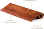 Node Leather Calfskin Leather Desk Pad – Executive Office Desk Mat - Image 4
