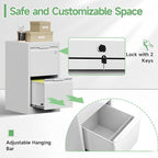 2-Drawer File Cabinet with Lock, Metal Vertical Filing Cabinets - Image 5