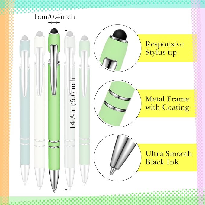 Zonon 38 Pieces Rubberized Ballpoint Pen - Image 3